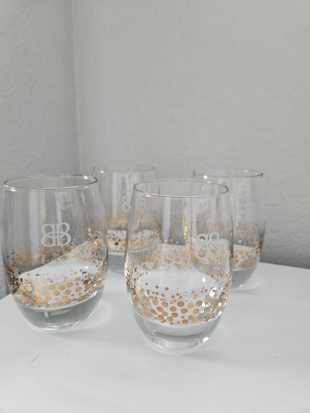 Bailey's Gold Confetti Lowball Glasses (Set of 4)